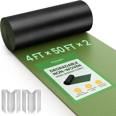 Tela barrera malezas 4x100ft resistente no tejida transpirable