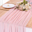 Camino mesa estopilla rosa claro 10ft 32x120pulg decoración boho