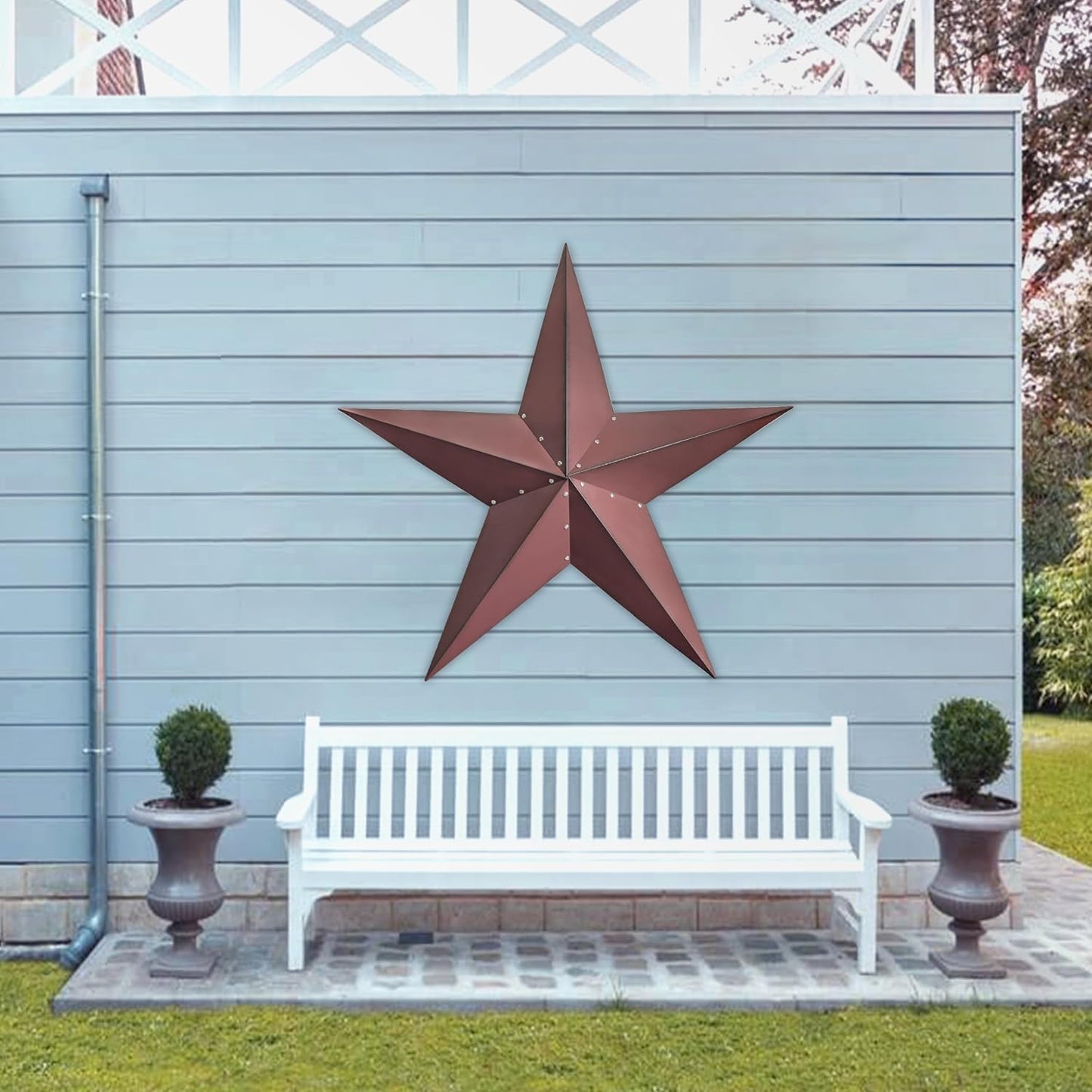 Estrella metal rojo y negro 48" decoración occidental