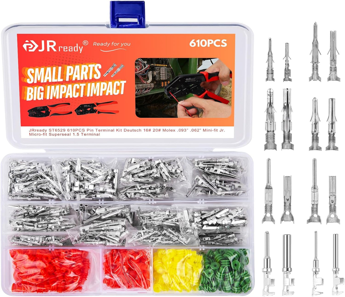 Kit 610 Pzas Conectores Pin Automotriz ST6529