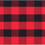 Tapete cuadros búfalo 2x3ft color negro rojo puerta