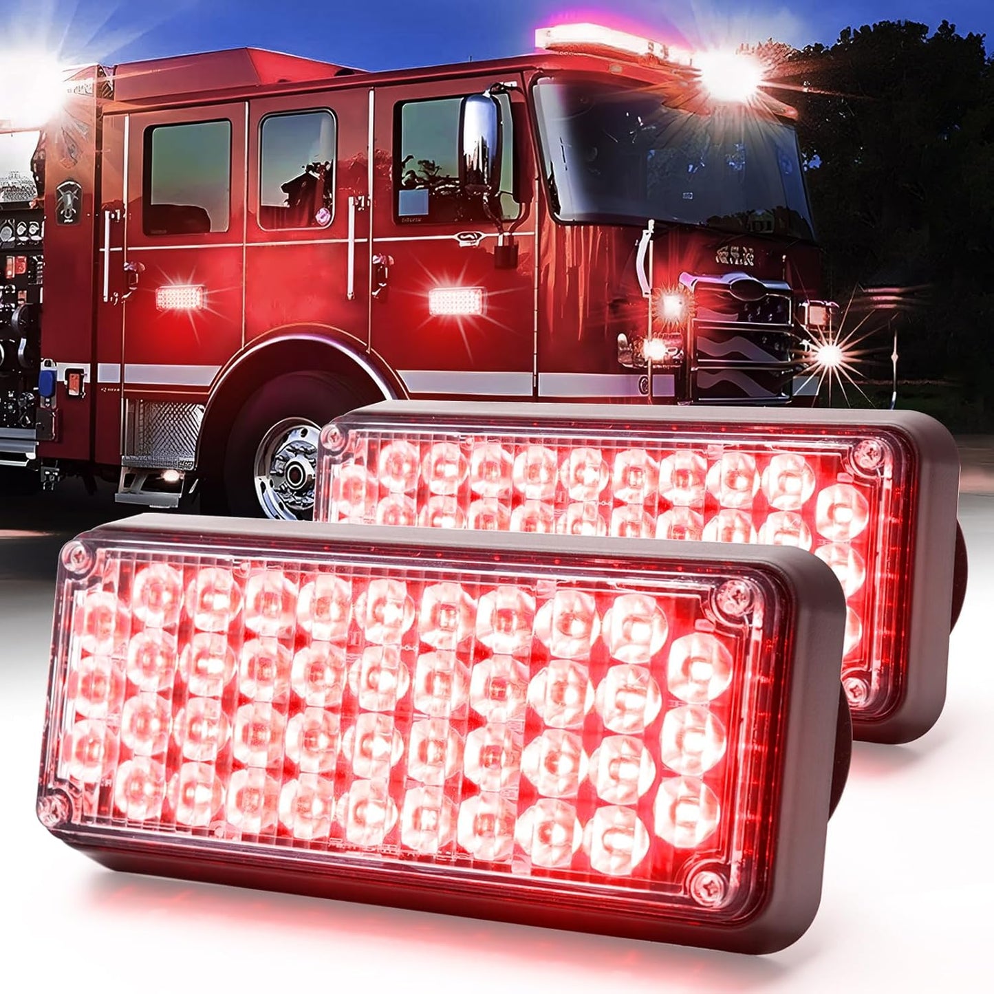 2 Pzas Luces LED Estroboscópicas Batería Magnética