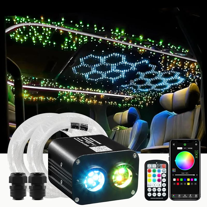 Kit 900pcs Luminarias Techo Estrellas Fibra Optica
