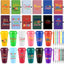 72 Vasos Plástico 16oz con Tapas Reutilizables para Café