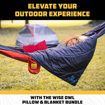 Almohada y manta camping invierno