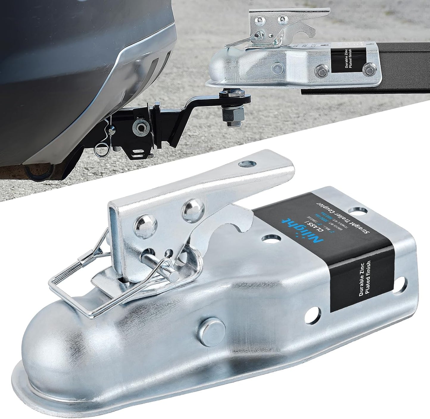 Acoplador remolque 1-7/8" 2000lbs con pestillo y cadena
