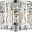 Lámpara techo cristal 12" 3 luces moderna dormitorio