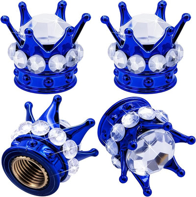 4 Pzas Tapas Válvula Neumático Coche Cristal Diamante