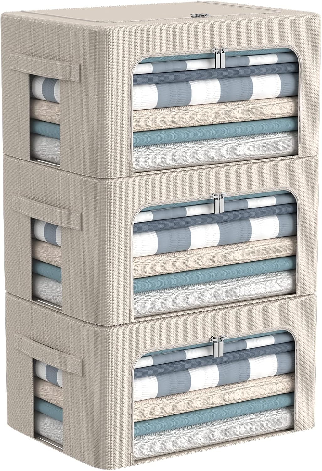 Caja almacenamiento tela Oxford plegable 3 Pzas