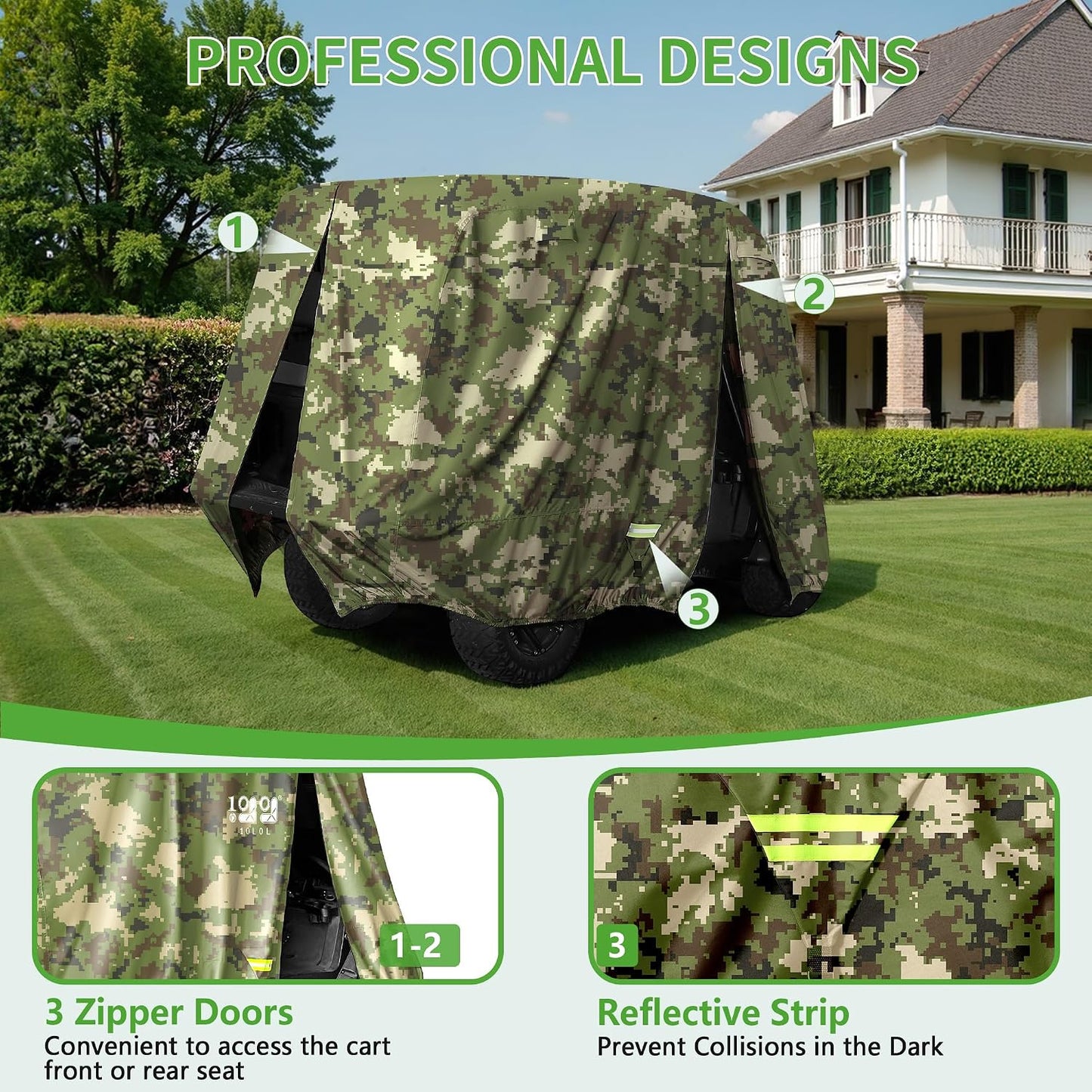 Cubierta Golf Cart 600D Impermeable para Yamaha EZGO Club