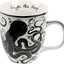 Taza cerámica bohemia 16oz diseño pulpo blanco y negro