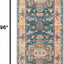 Alfombra pasillo 2'3"x8' color azul bohemio chic no pelusa