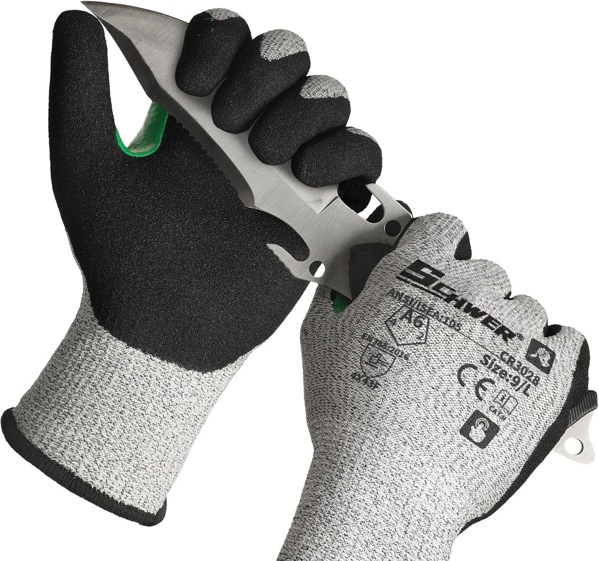 Guantes tactiles resistentes cortes ANSI A6 CR3028