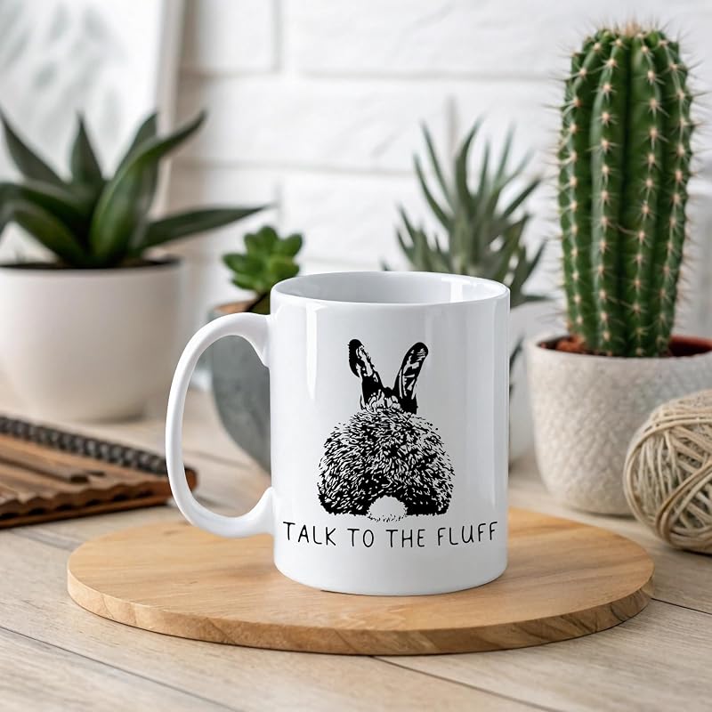 Taza café cerámica 11" regalo conejo