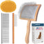 Cepillo Slicker para perros 4 Pzas madera grande