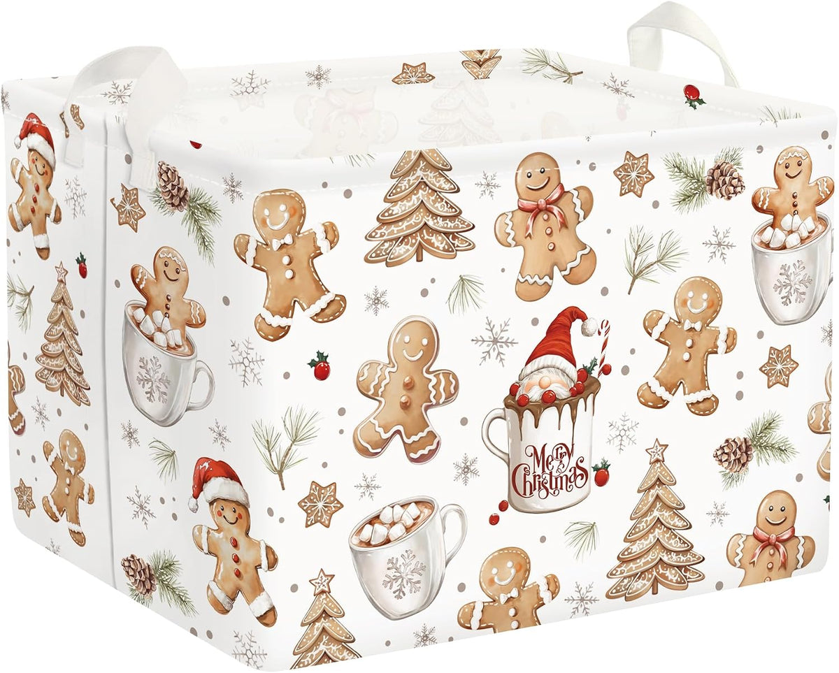 Cesta lavandería navidad bebé copo nieve plegable organizador ropa
