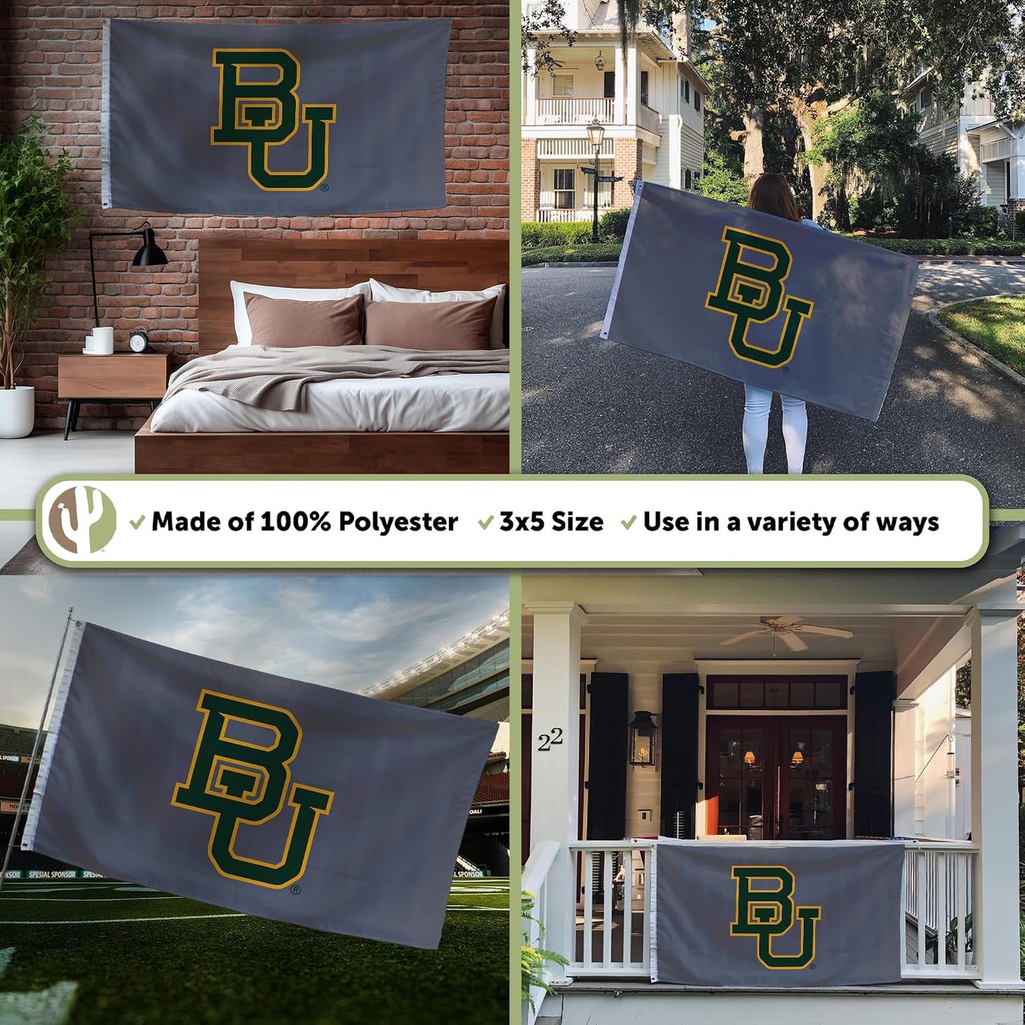 Bandera Osos 3x5ft poliéster interiores exteriores