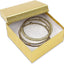 25 Cajas Regalo Cartón Relleno Algodón Dorado 3.9x3.9x2"