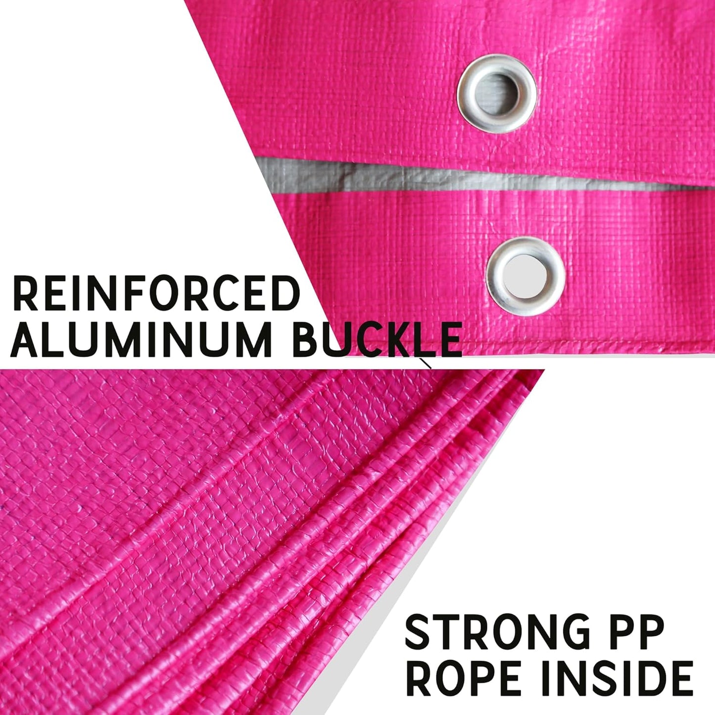 Lona 12mil rosa/plata 8x10pies impermeable UV coches camping