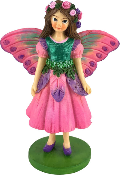 Figura hada miniatura para jardín en miniatura