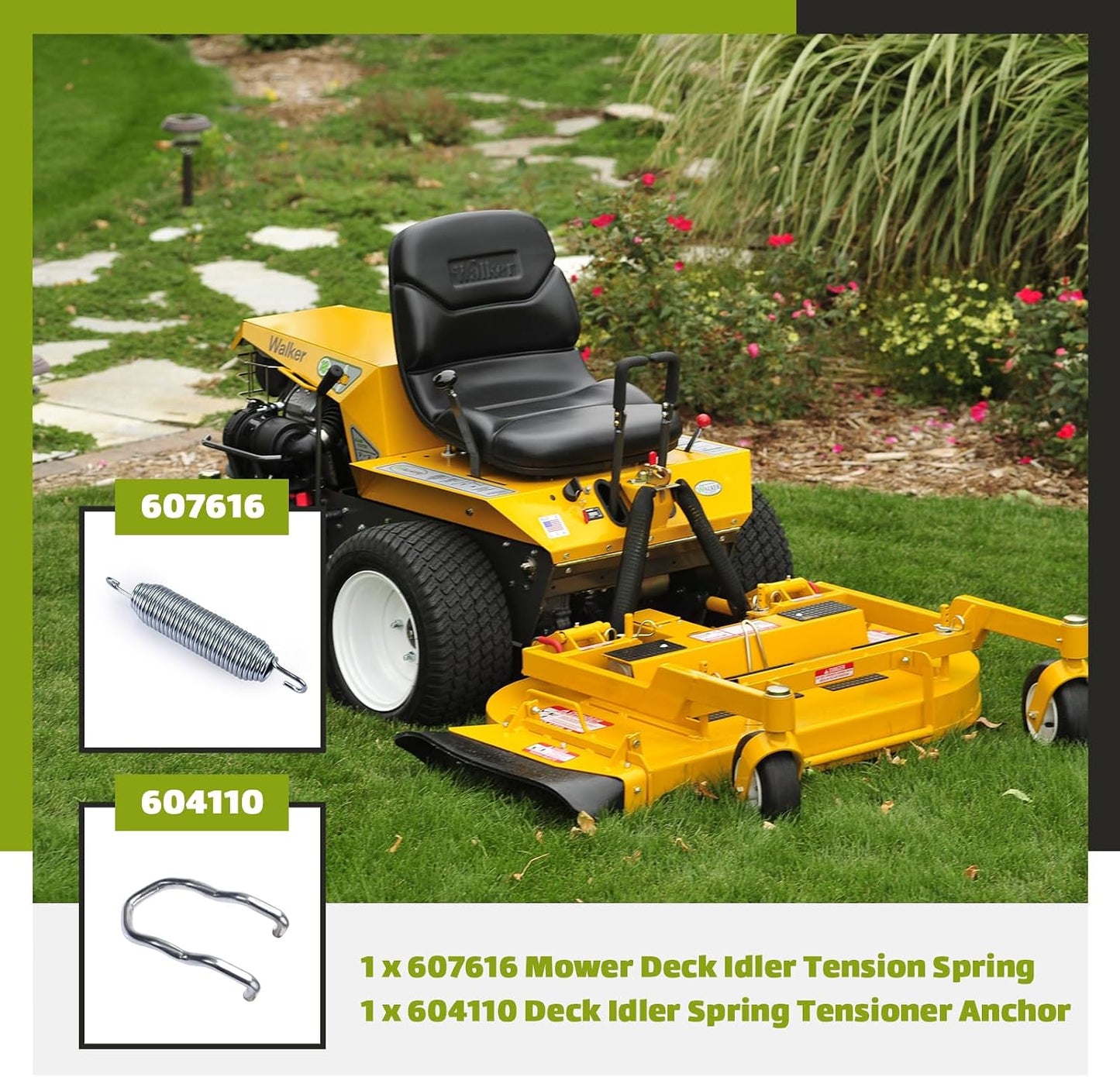 Muelle tensor cubierta reemplazo Hustler Raptor SD SDX