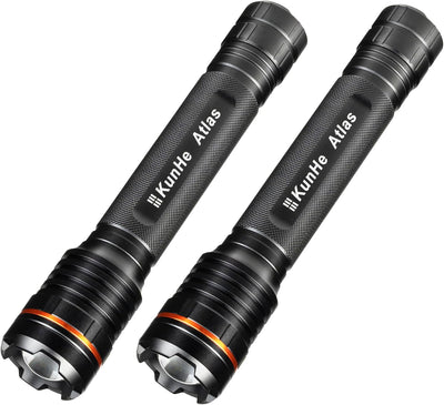 Linterna LED aluminio grande 1000LM con zoom para emergencias