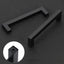 20 Tiradores Acero Inox 13" Negro Mate