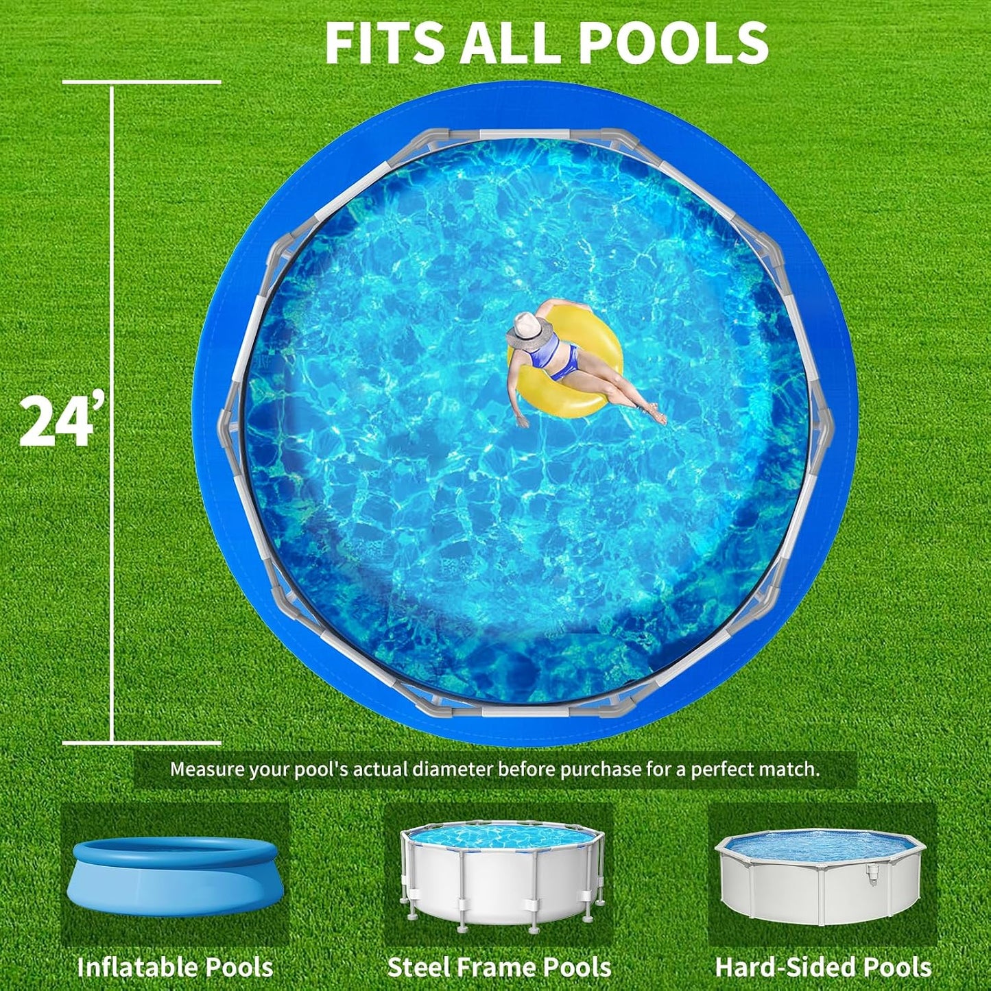 Almohadilla piscina 24ft para suelo resistente pinchazos