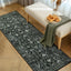 Alfombra bohemia 2x6ft antiderrap lavable color verde