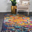 Alfombra rectangular moderna abstracta 8x11ft multicolor