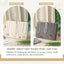 2 Soportes Collares Terciopelo Doble Cara Metal Beige Gris