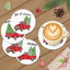 6 Pzas Posavasos Navidad Rojo Base Corcho Soporte Metal