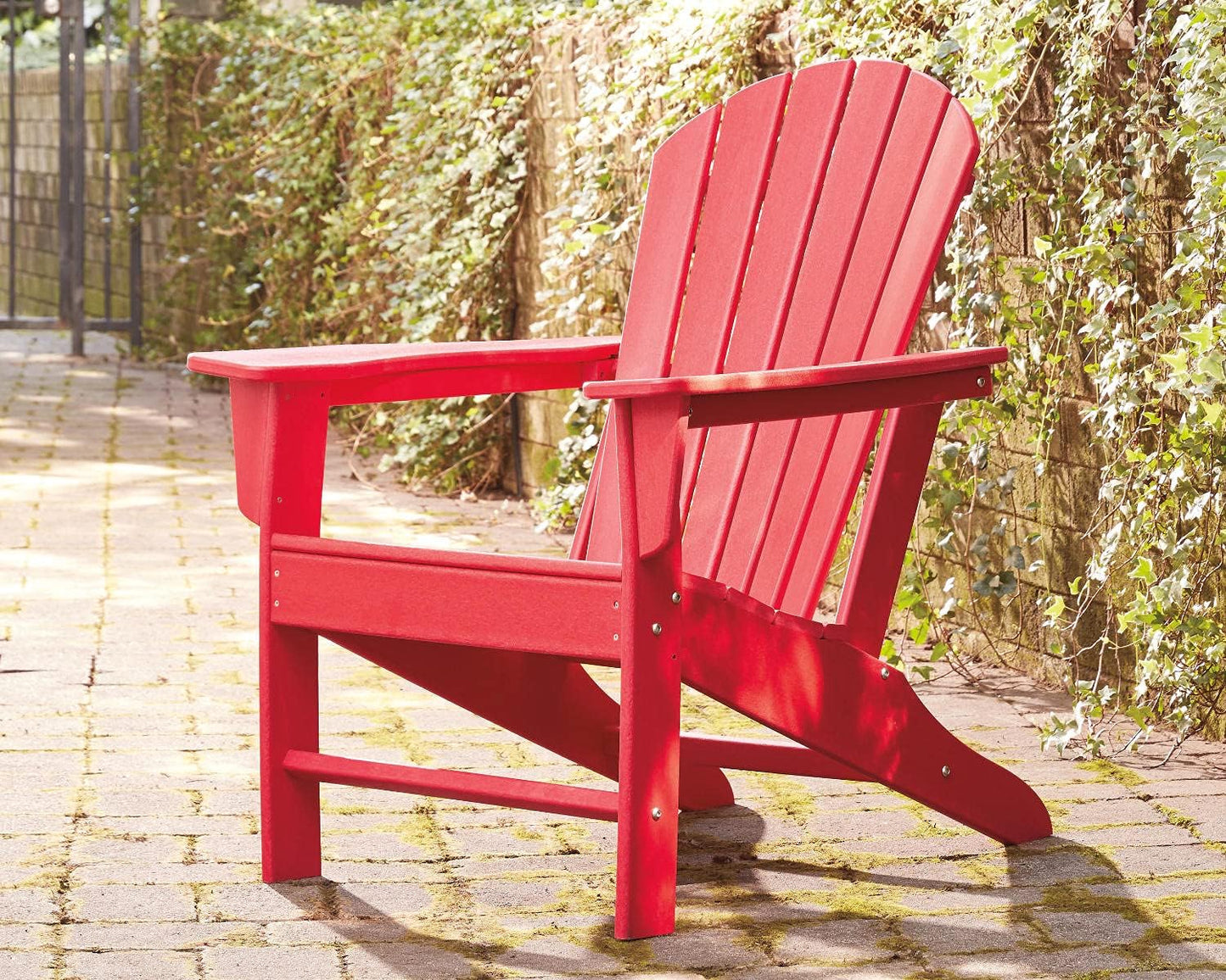 Silla patio Sundown Treasure Adirondack HDPE color rojo