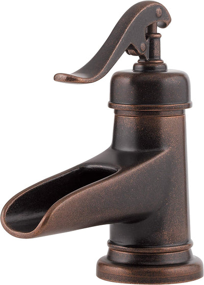 Grifo monocomando baño bronce rústico 4"
