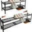 Zapatero extensible 45.6" soporte metal 2 niveles apilable