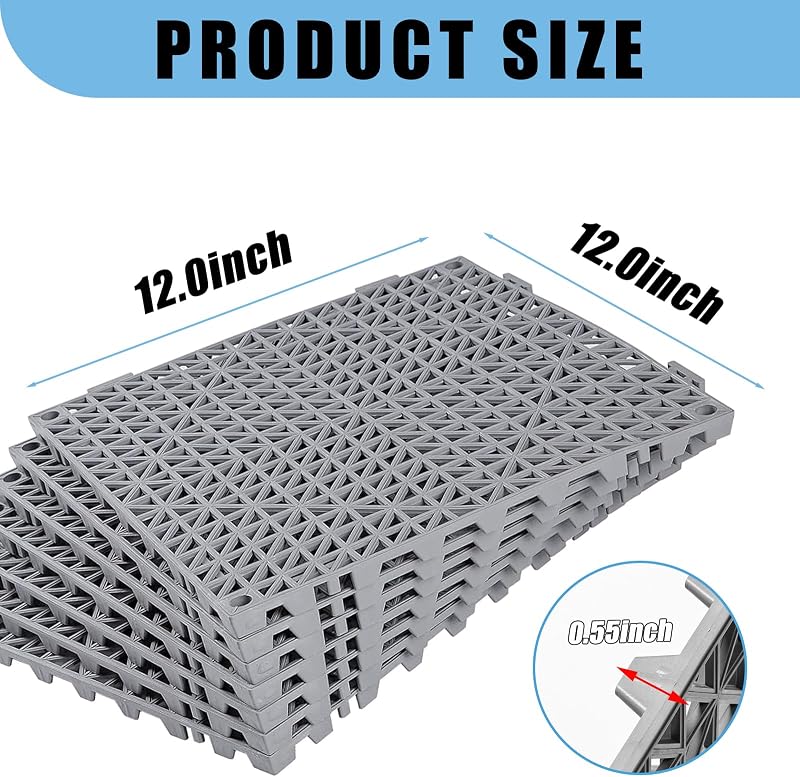 Alfombrillas antiderrap PVC suave para piscina 12x12