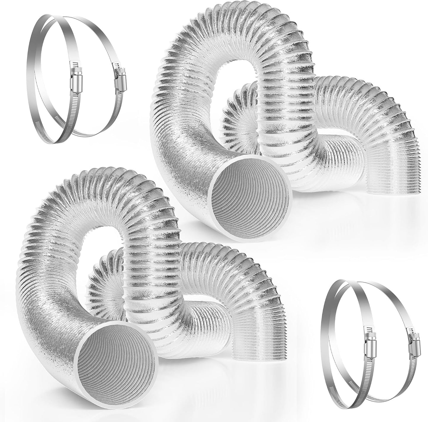 Pack 2 Secadores Conductos Aluminio 4pulg Ventilación HVAC