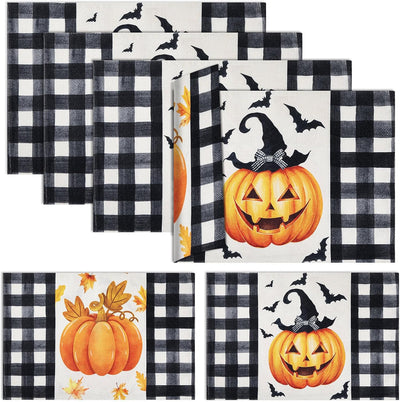 4 Manteles Acción de Gracias 12x18pulg Fantasma Calabaza