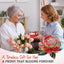 Regalo flores peonía Navidad abuela vitrales 10pulg