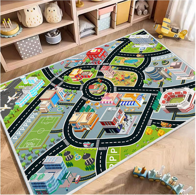Alfombra coches niños con respaldo antiderrap