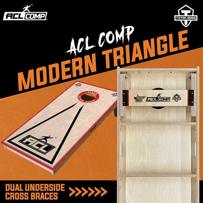 Tablero Cornhole Madera Sólida con Manillas Set Adultos