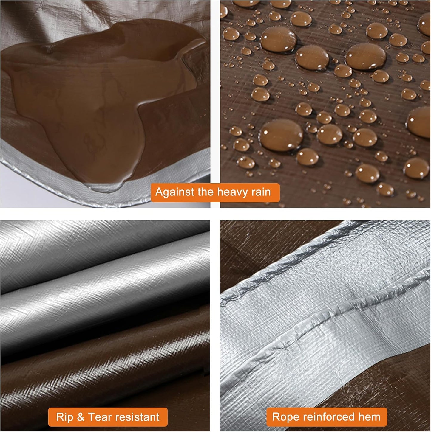 Lona impermeable 10x20ft resistente UV para techo campamento