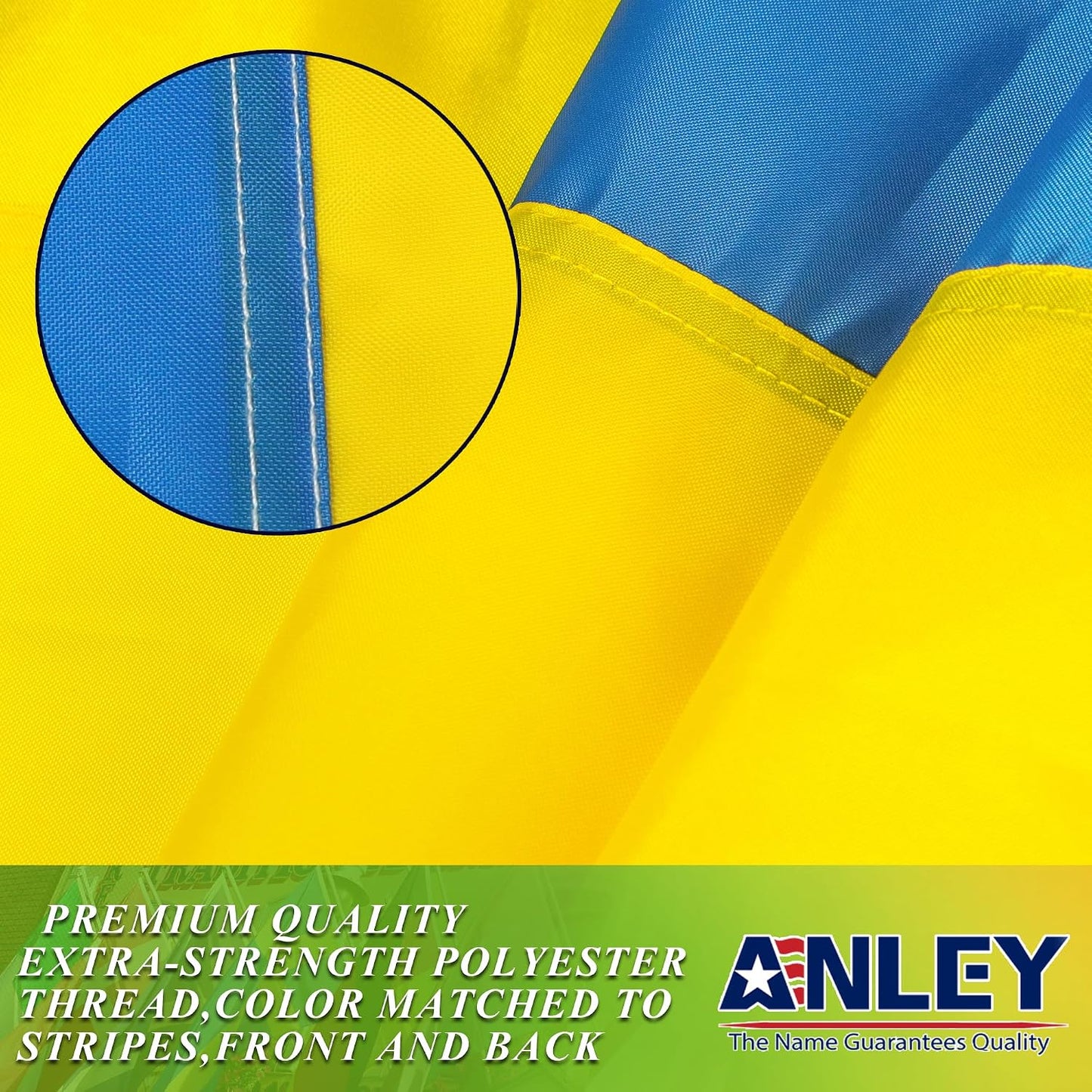 Bandera Suecia bordada 3x5ft lona resistente con ojales