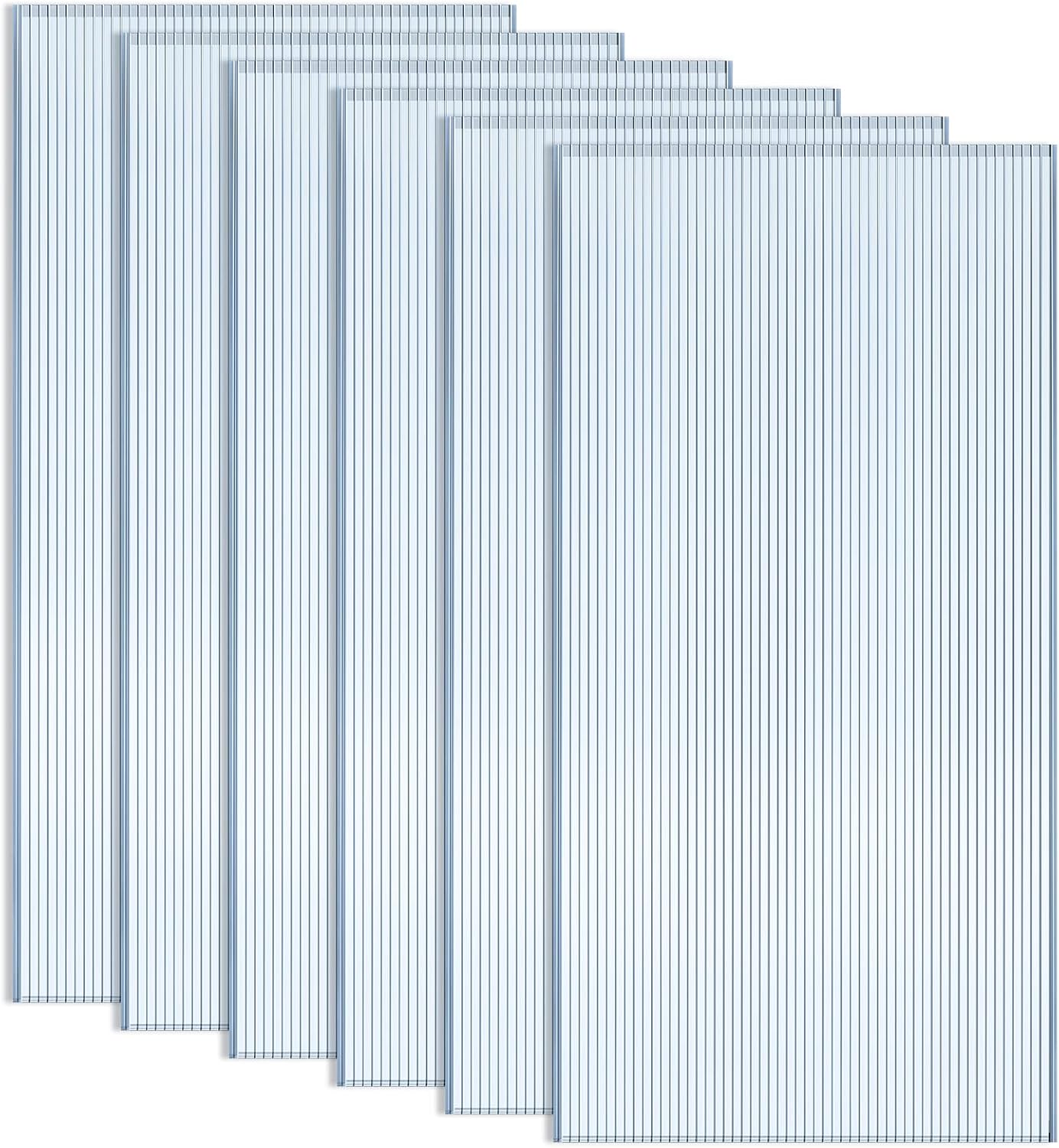 6 Paneles Policarbonato Doble Capa Invernadero 4x2ft
