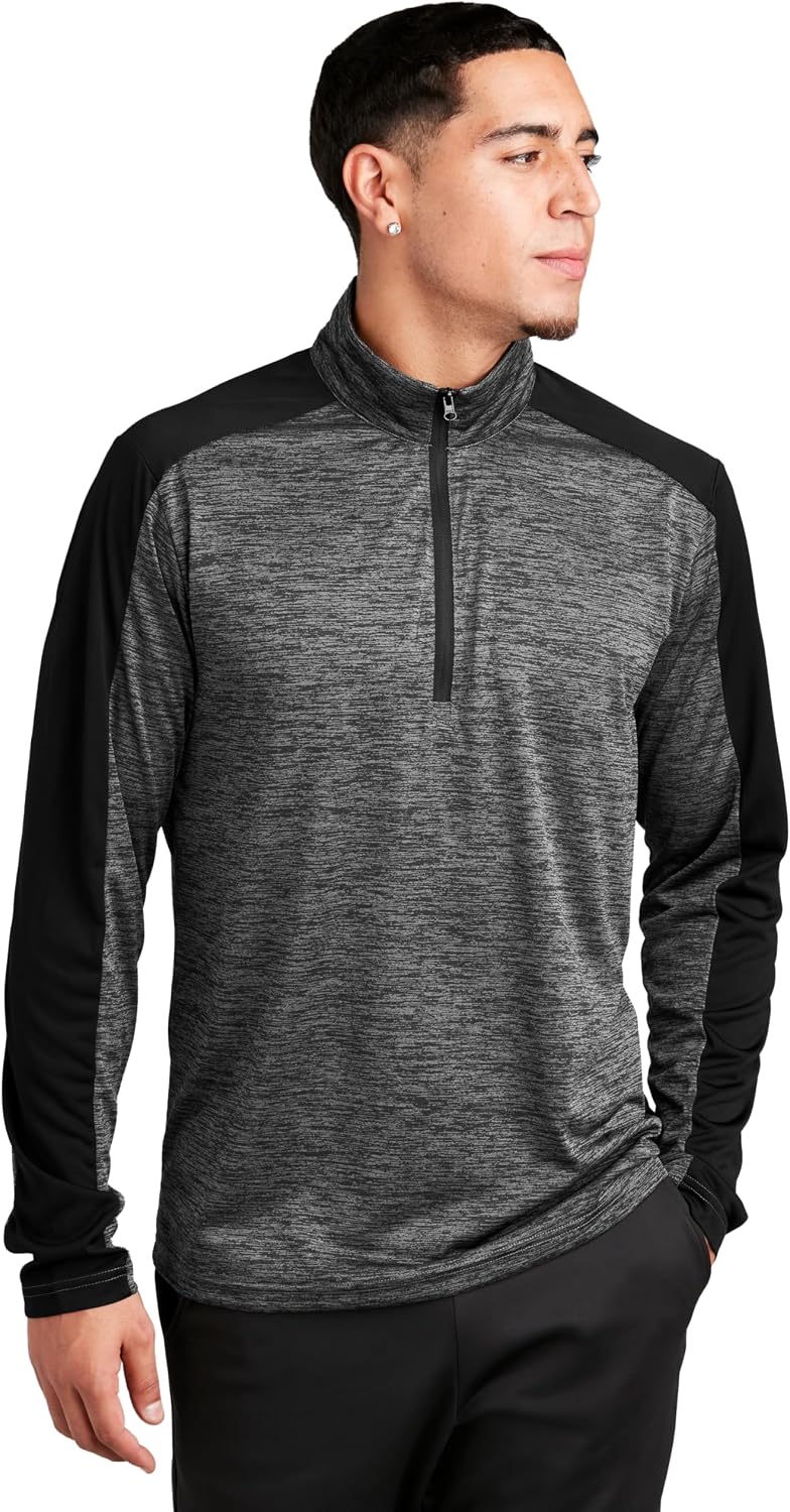 Pullover Unisex Colorblock Quarter Zip PosiCharge