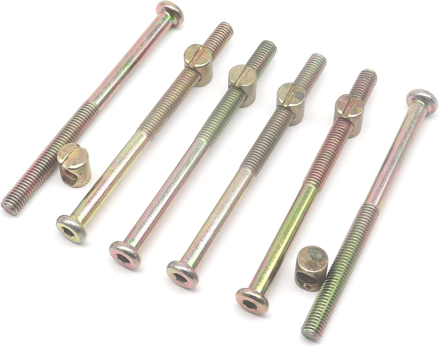 Tornillos barril muebles media rosca s kit 6 pzas