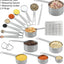 Set 19 cucharas medidoras acero inox profesionales