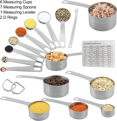 Set 19 cucharas medidoras acero inox profesionales