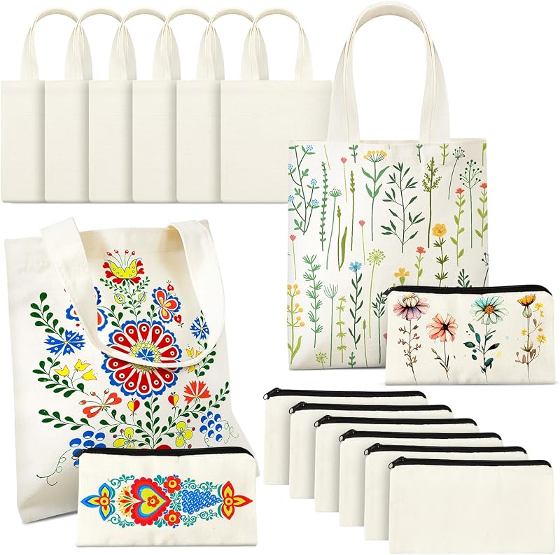 24 Bolsas Blancas Mini para Sublimación y Pintura 8.5x8