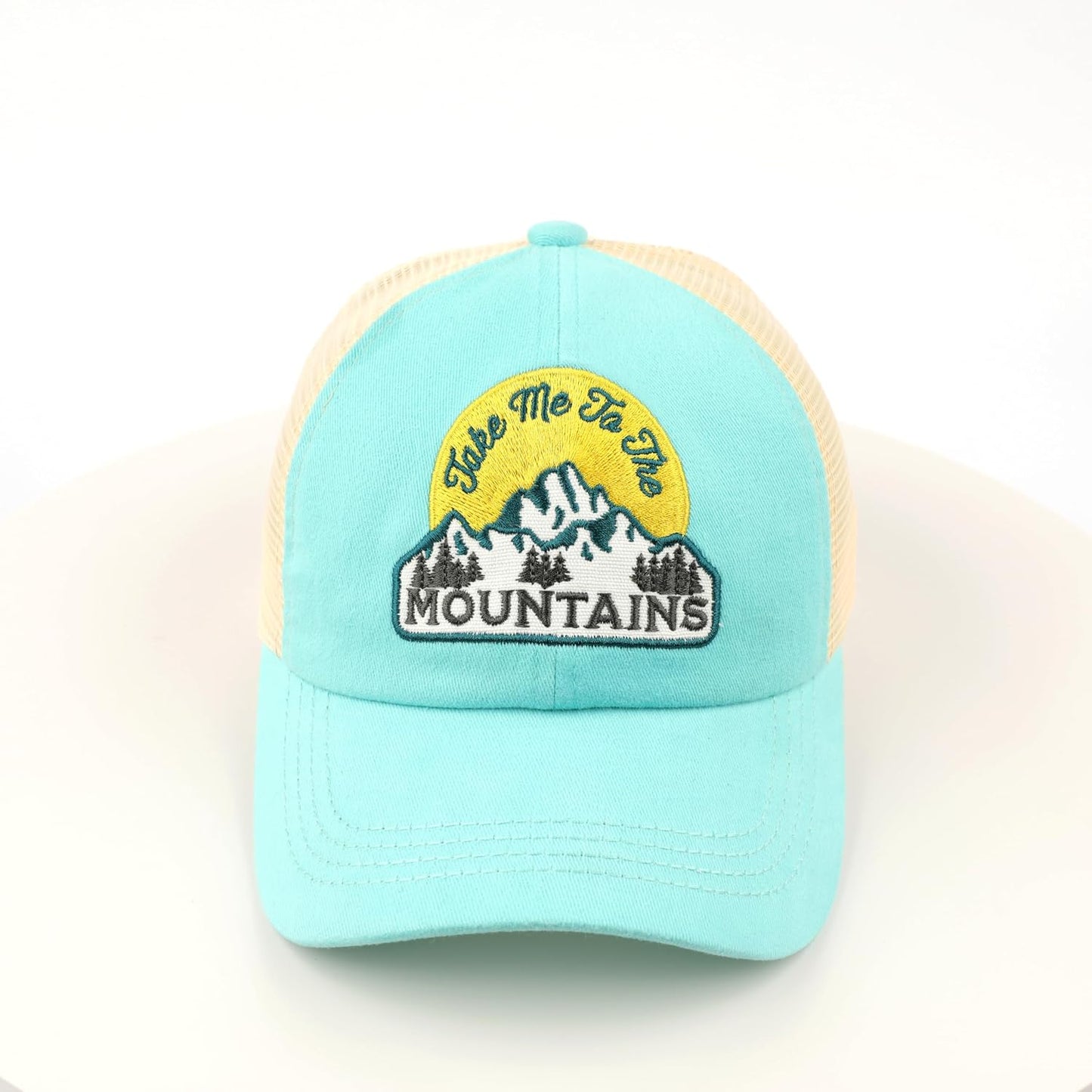 Sombrero ajustable con parche de algodón desgastado